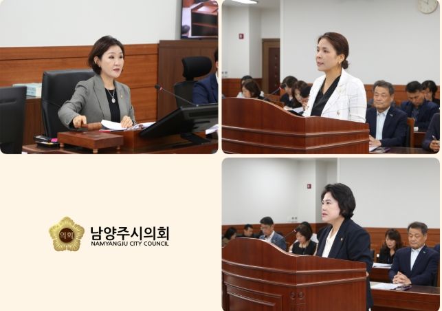 윗줄 왼쪽부터 시계방향으로 : 이경숙 위원장, 손정자 의원, 박윤옥 의원