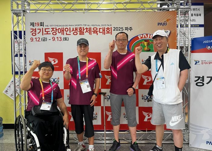 왼쪽부터 사종철(동메달), 김정열(16강), 김종열(8강), 김희만 복지관 운영위원
