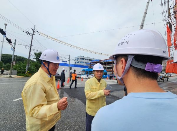 건설현장 비계 전도사고 현장 방문
