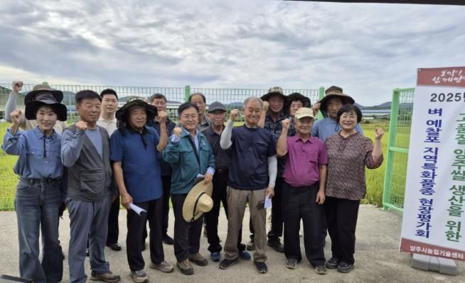 양주시, '2025 벼 병해충 예찰포에서 지역특화 품종 현장평가회 개최'