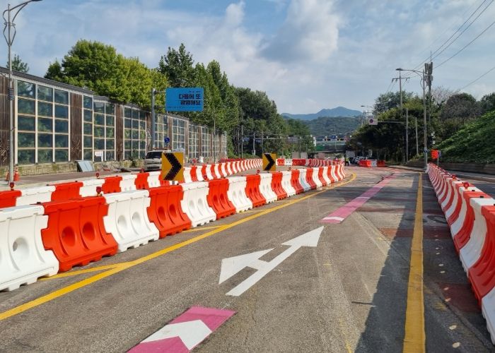 30일 개통된 신안산선 사고 구간 임시도로.