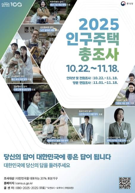 가평군, 22일부터 ‘2025 인구주택총조사’ 실시