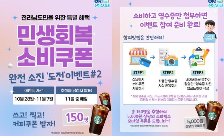 민생회복 소비쿠폰 사용 인증 이벤트 홍보물