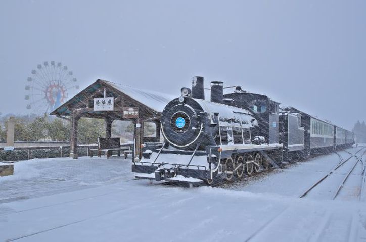 기차마을 증기기관차(겨울)