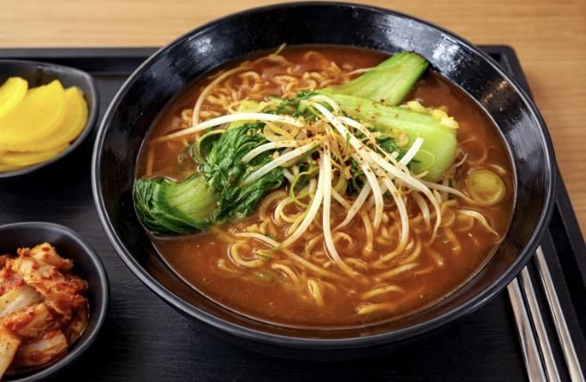 용인청경채 라면