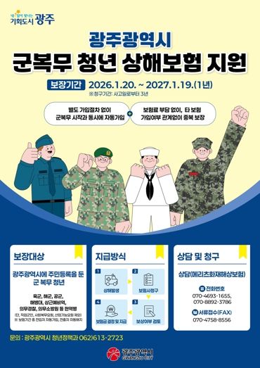 군복무 청년 상해보험 보장 확대