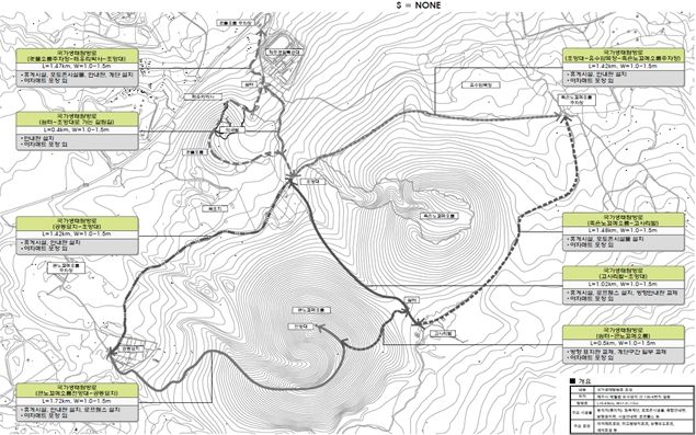 노꼬메오름 종합계획도
