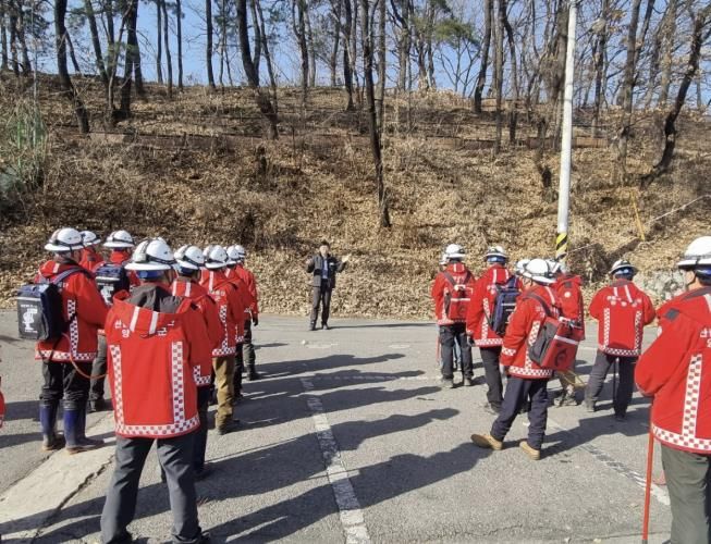 산불발생훈련사진