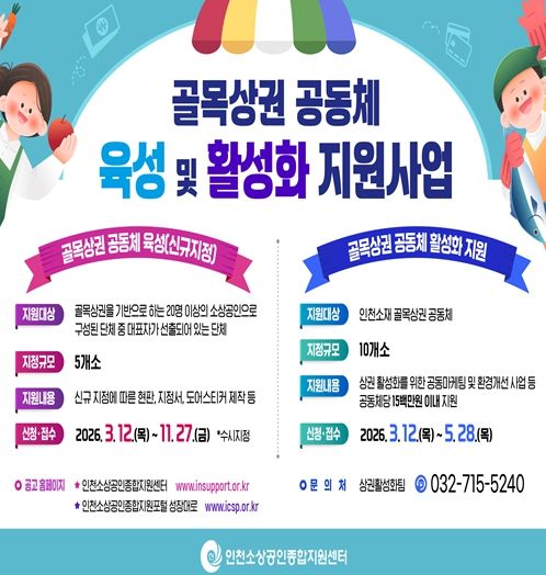 2026년 골목상권 공동체 육성 및 활성화 지원사업 추진