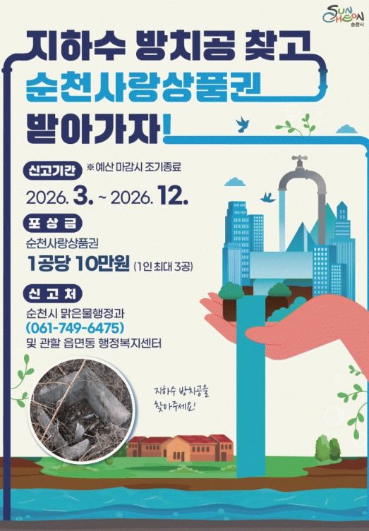 지하수 방치공 신고포상금제 도입