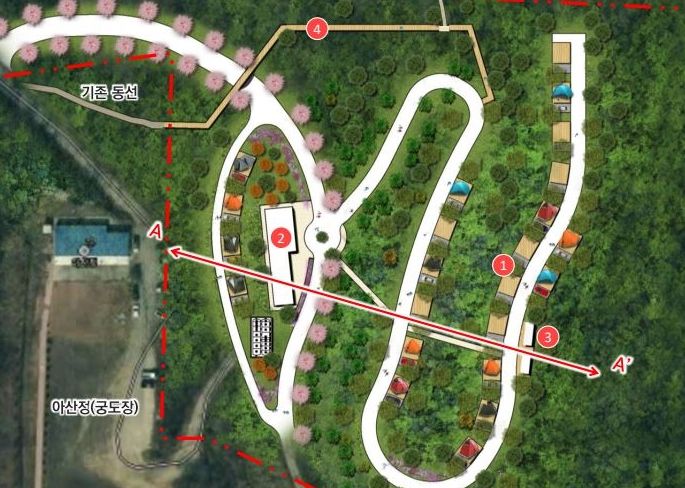 속야영장 계획도